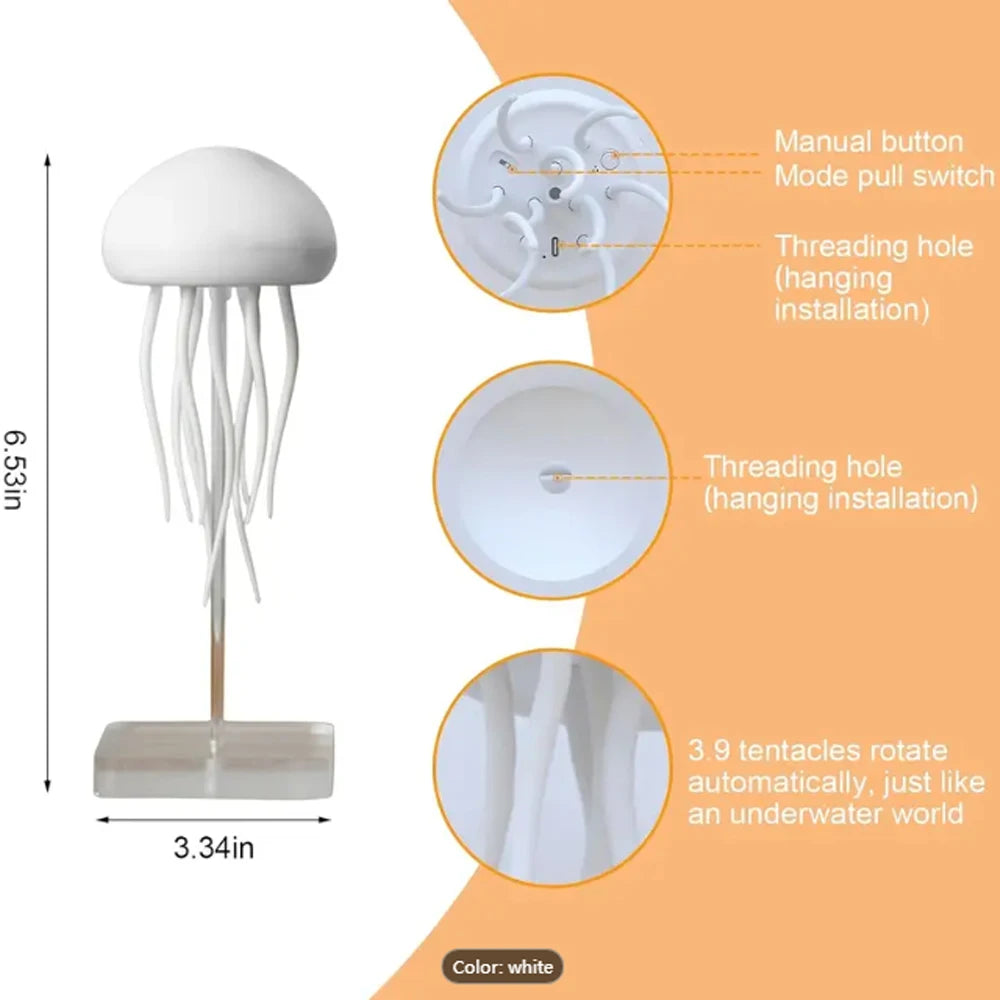 Rechargeable Dynamic Jellyfish LED Lamp