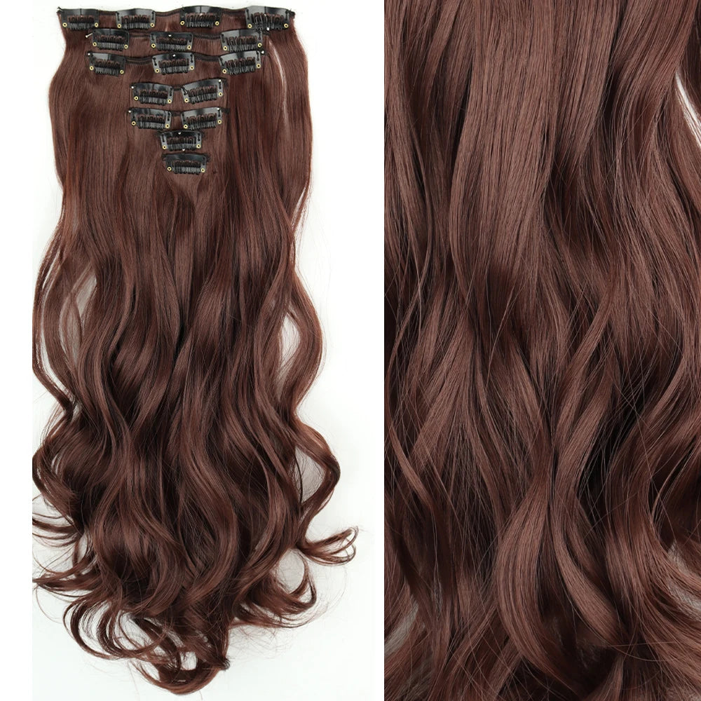 7Pcs/Set 16 Clips Hair Extension