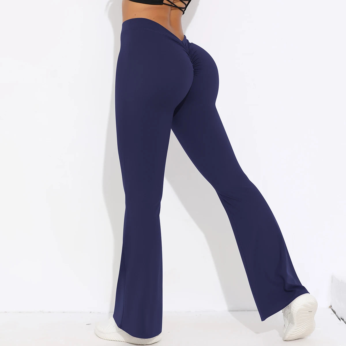 Scrunch Butt Gym Flare Leggings Sexy V Waist Push Up Leggings
