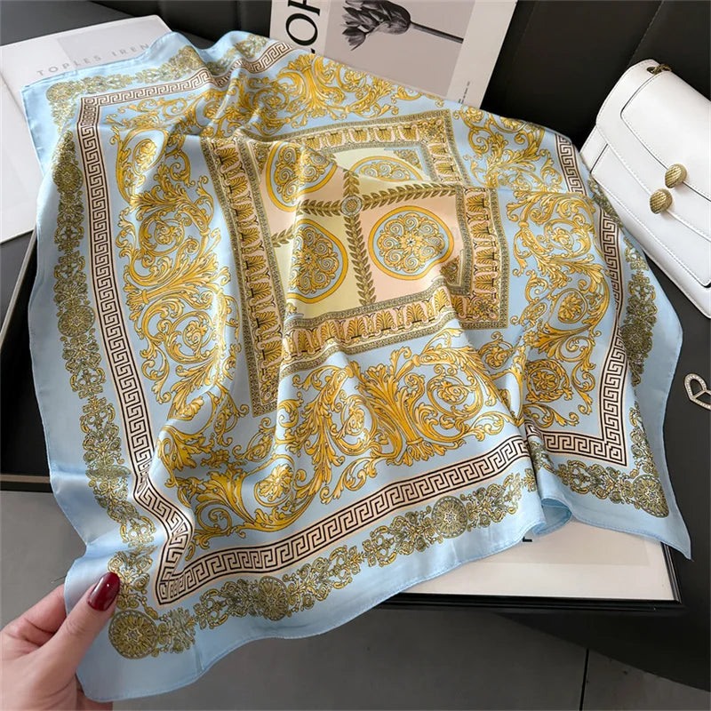 70X70cmPrinted Women's Scarf Pashmina Silk Scarf