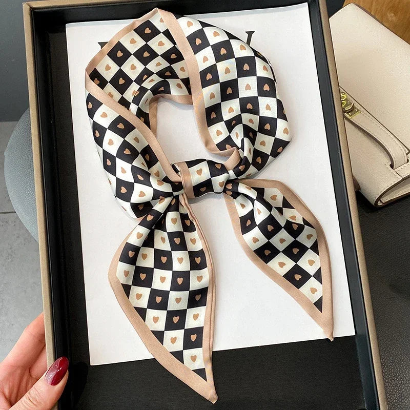 Fashion Print Hair Ribbon Scarf
