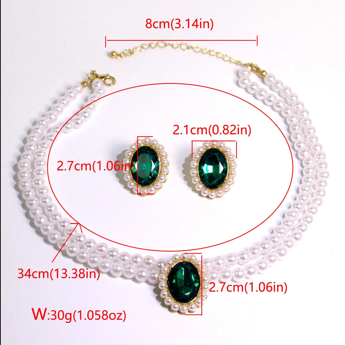 3 pieces of women's trendy jewelry set