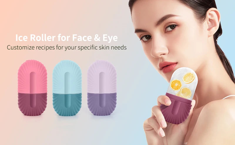 Ice Face Roller Ice Cube Beauty Massage Silicone