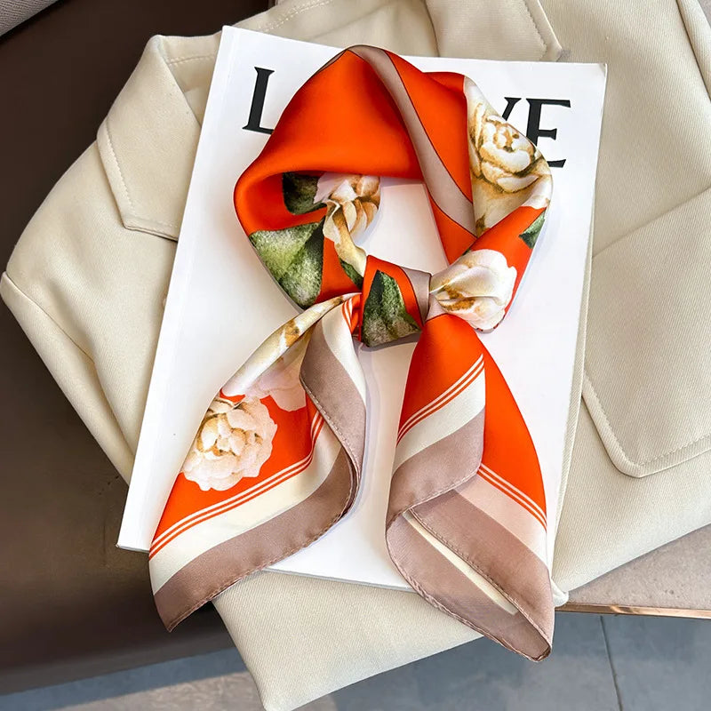 70X70cmPrinted Women's Scarf Pashmina Silk Scarf
