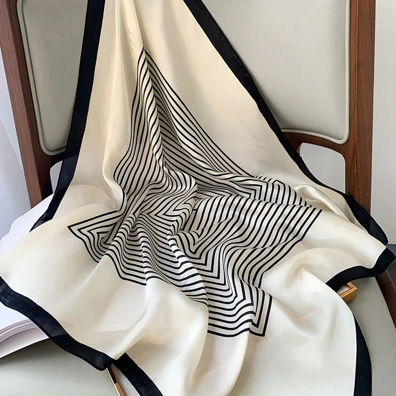 Silk Square Plaid Scarf