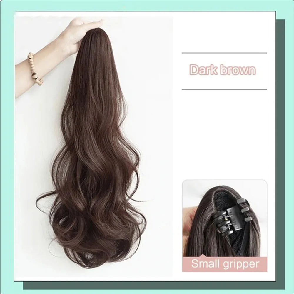 Long Straight Claw Clip On Ponytail Hair Extensions