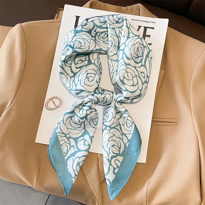 Silk Square Plaid Scarf
