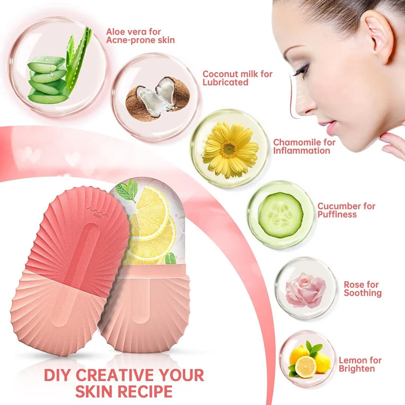 Ice Face Roller Ice Cube Beauty Massage Silicone