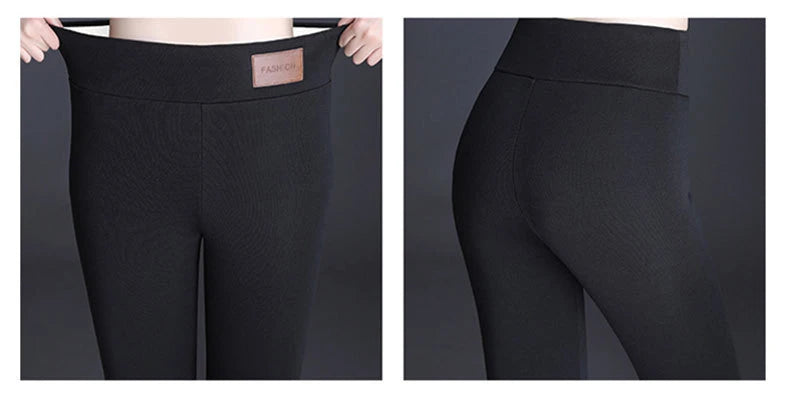 Women Lamb Fleece Legging Seamless High Waist