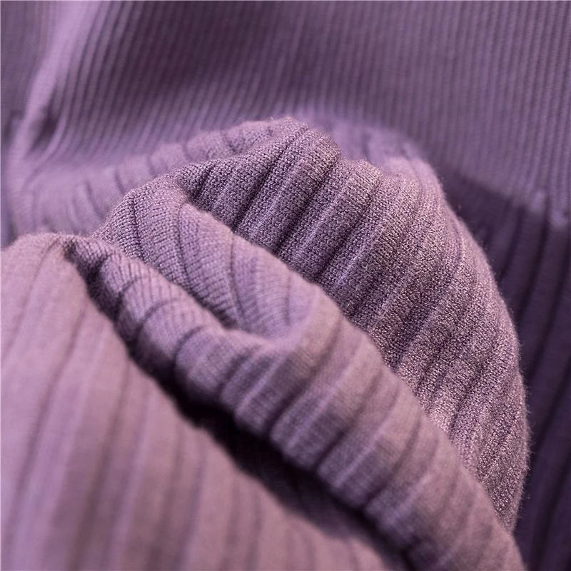 Knitted Midi Skirts Women High Waist