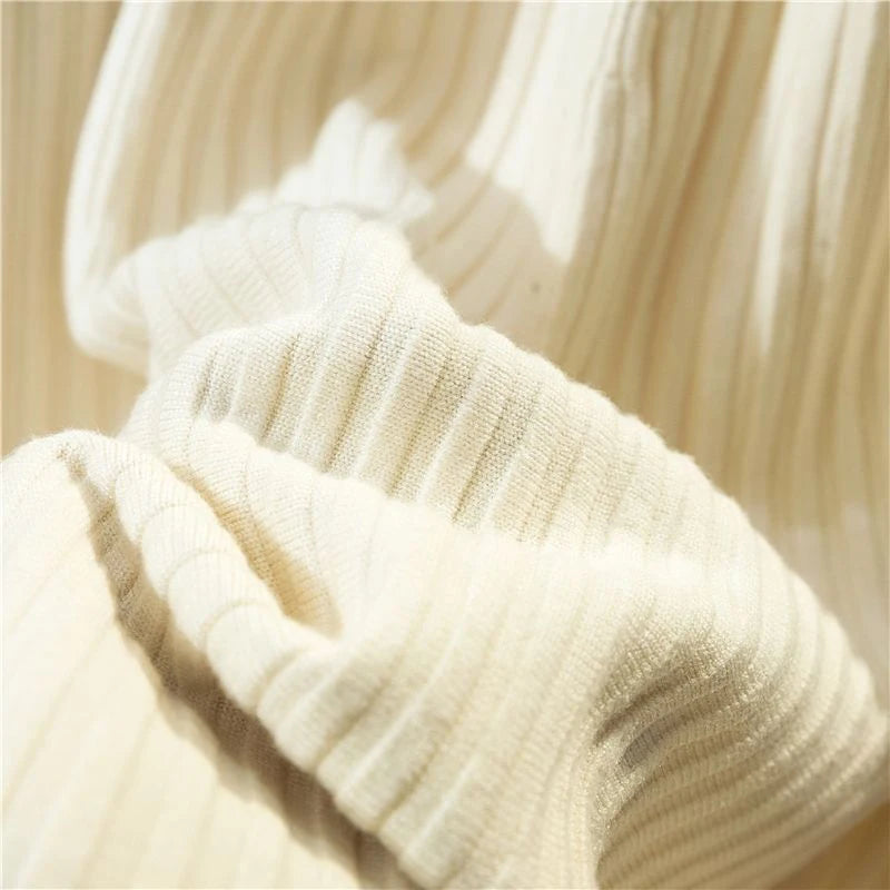Knitted Midi Skirts Women High Waist
