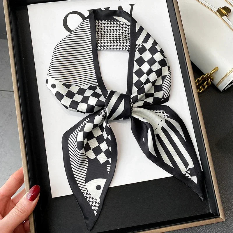 Fashion Print Hair Ribbon Scarf