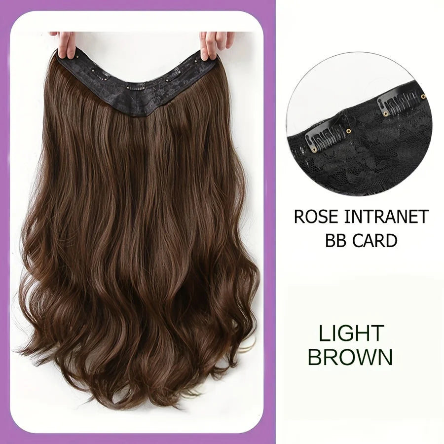 Synthetic Long Wavy U-shaped Clip In Hair Extensions