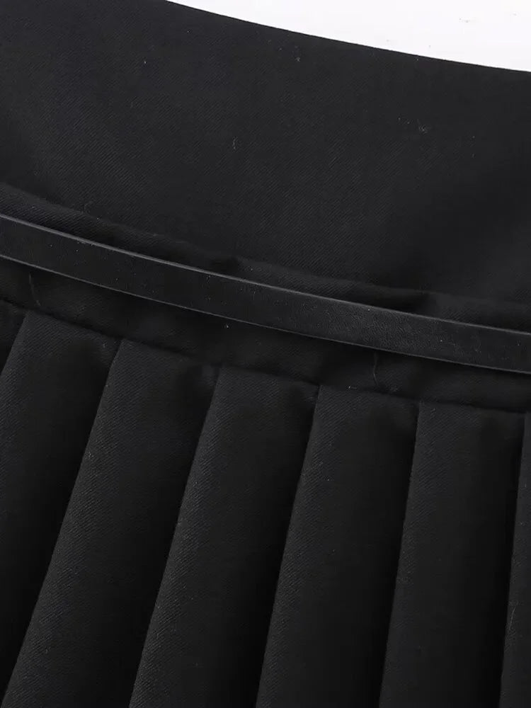 Side Zipper Mini Skirts Shorts Vintage High Waist