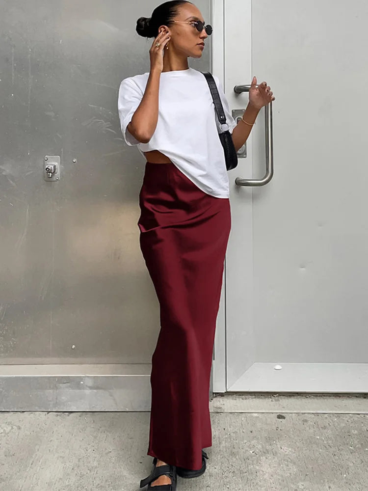Slim High Waist Skirts Women