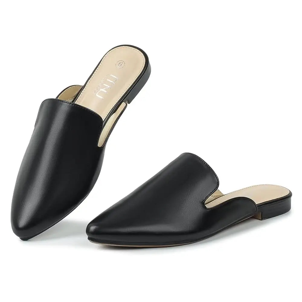 Suede Leather Slip-On Mules shoes