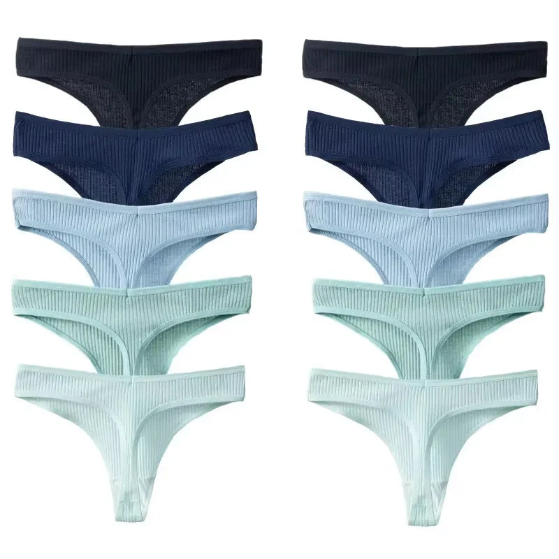 10PCS/Set Women's Panties Cotton Striped Underwear