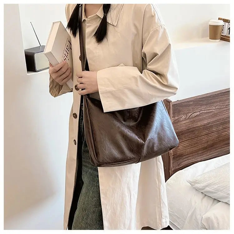 Leather Commuter Fashion Vintage Casual Tote Bag