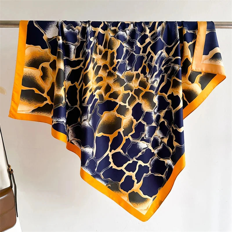 90*90Cm Square Scarf Twill Silk Bandana Pashmina