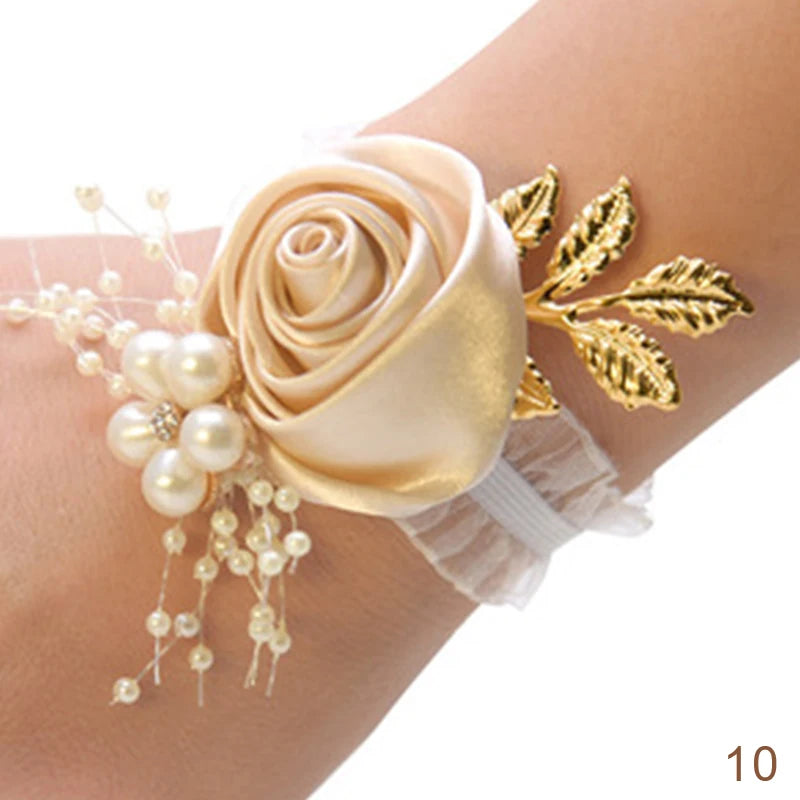 Bridesmaid Faux Rose Bracelet