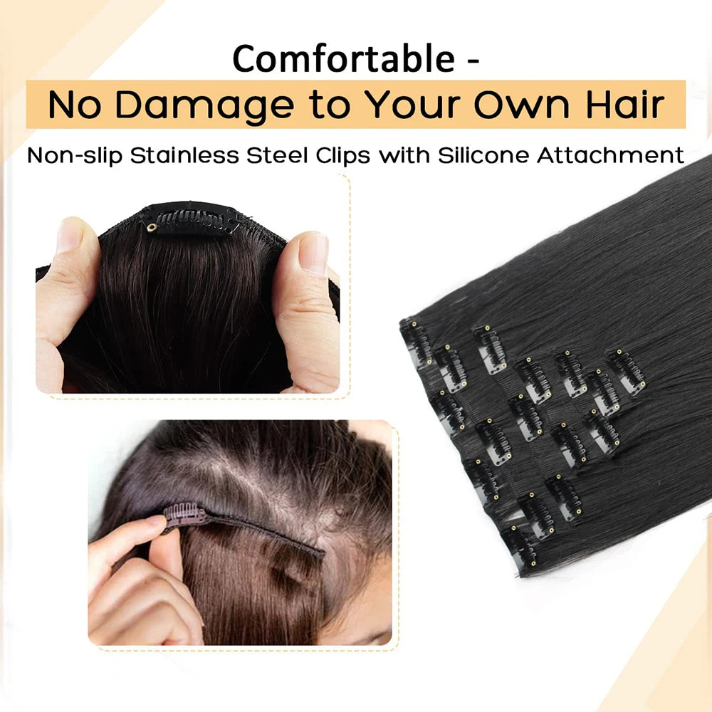 7Pcs/Set 16 Clips Hair Extension