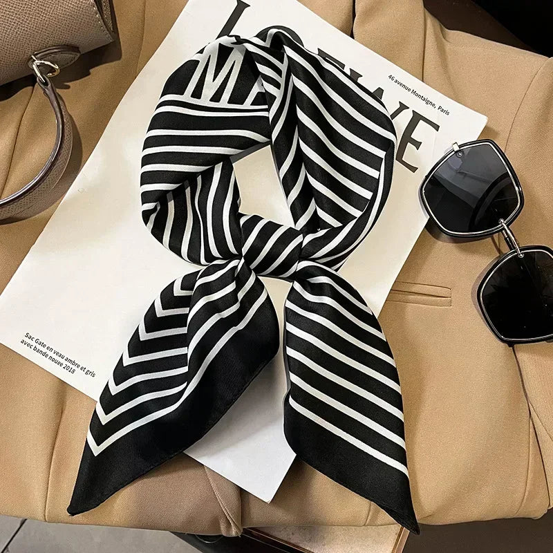 Luxury Design Print Silk Square Scarf
