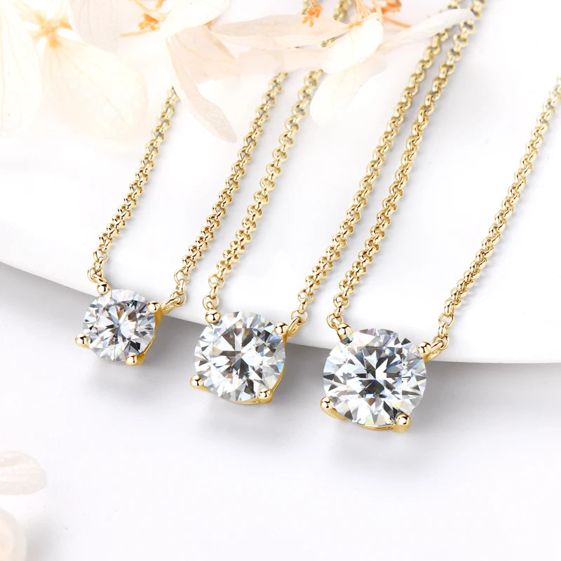 Original 3CT 1CT 2CT Moissanite Necklace