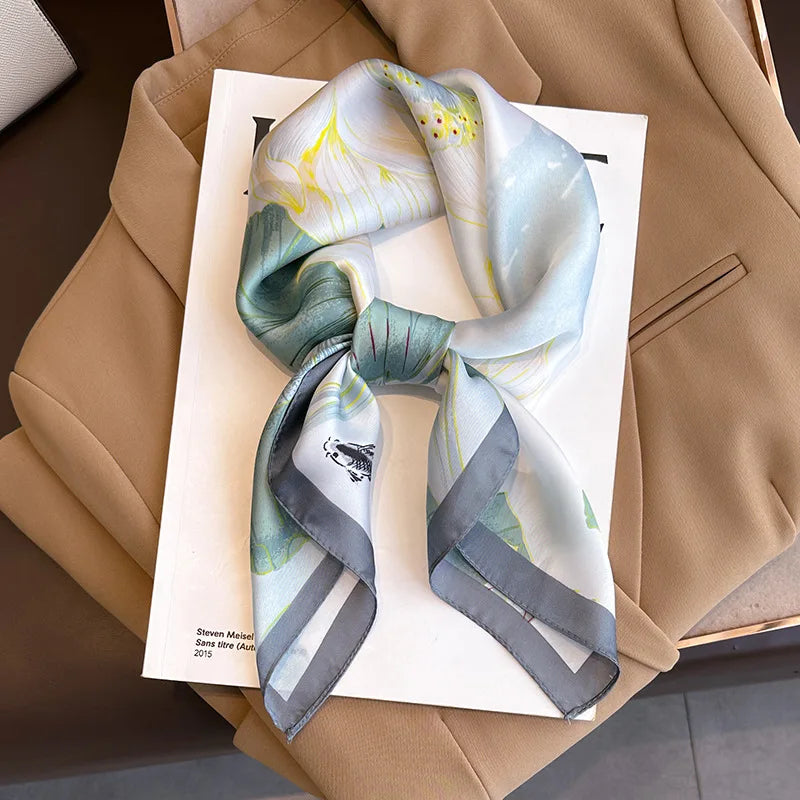 Silk Square Plaid Scarf