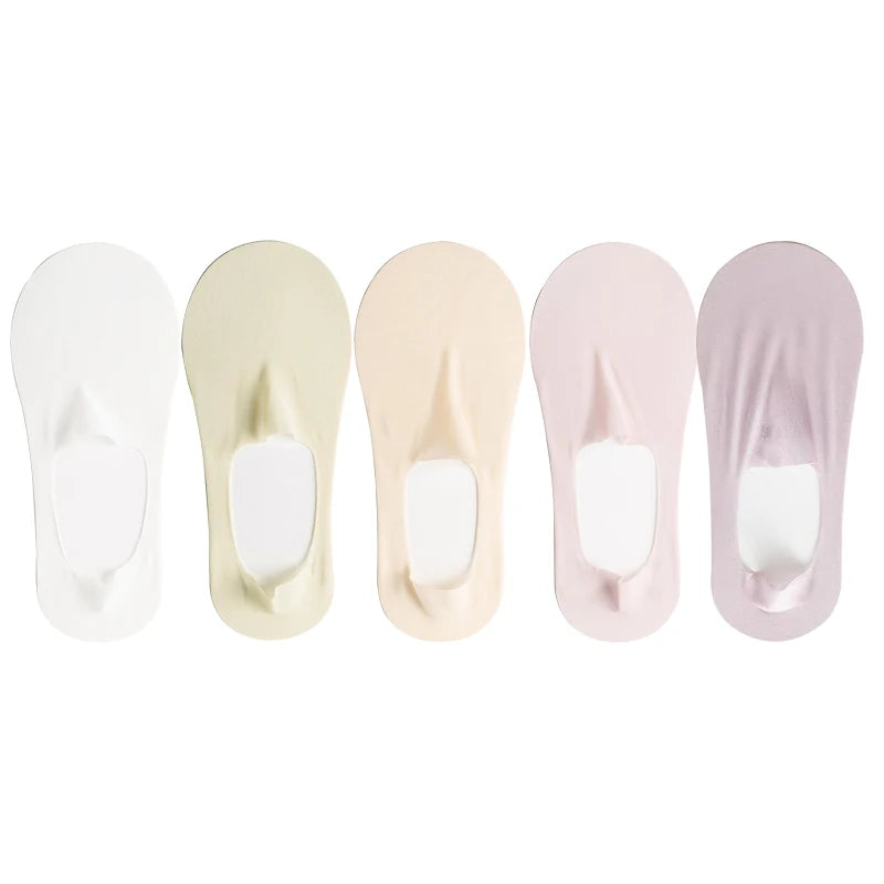 Ice Silk Solid Boat Socks