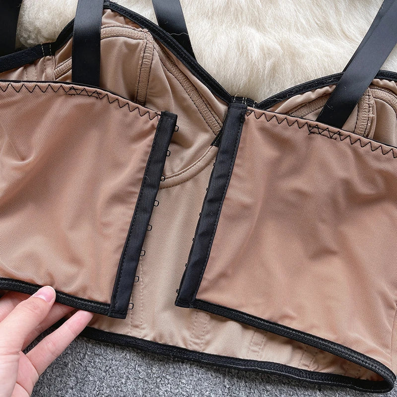 Lace Up Straps Crop Tops