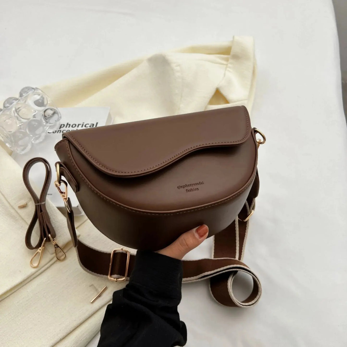 Small Saddle Shoulder Crossbody Bag