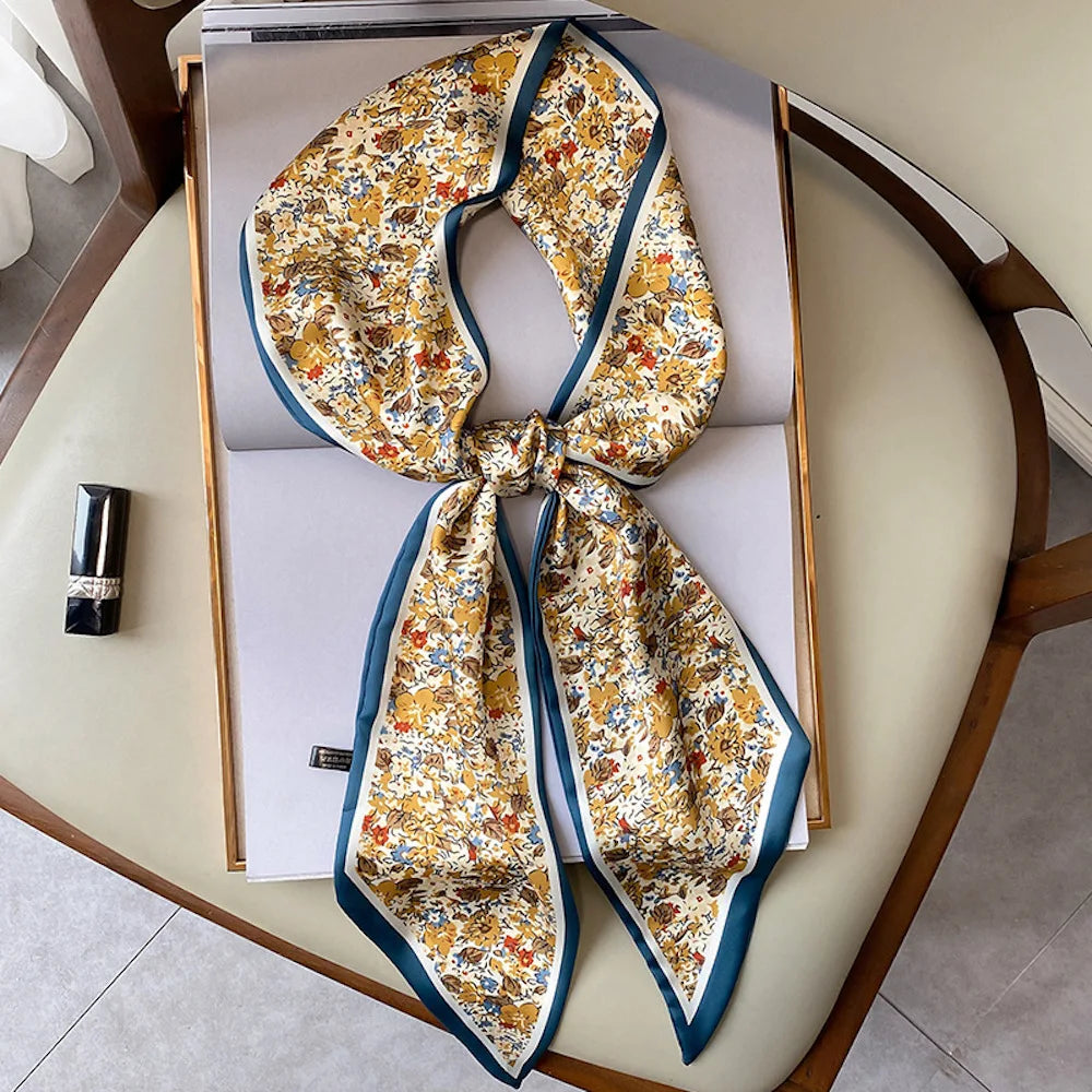 Long Silk Scarf Bag Tie