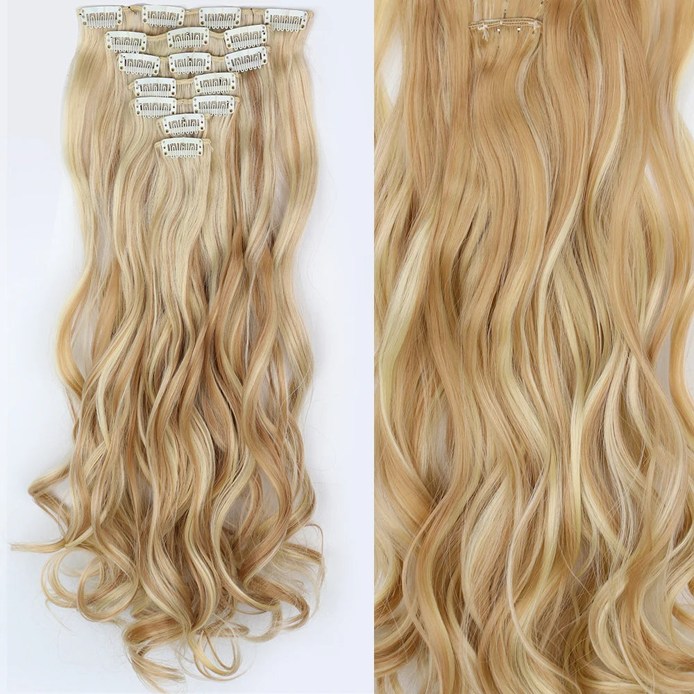 7Pcs/Set 16 Clips Hair Extension