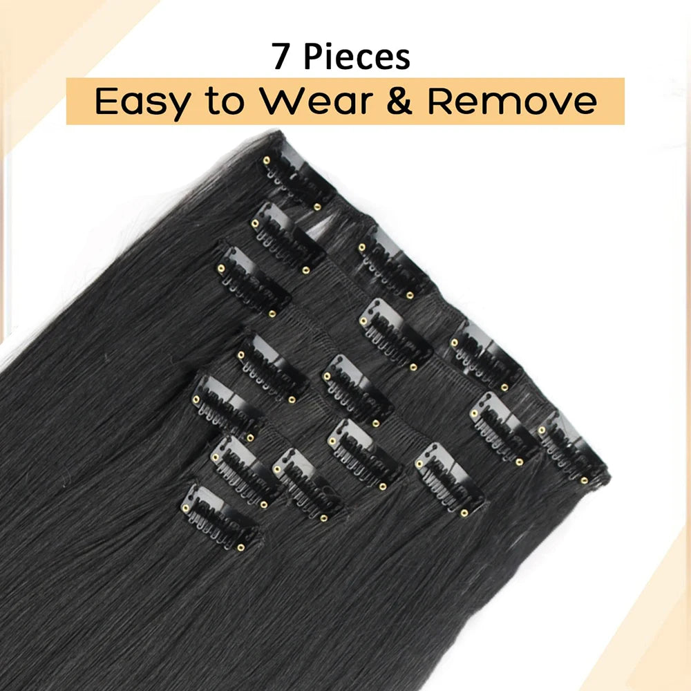 7Pcs/Set 16 Clips Hair Extension