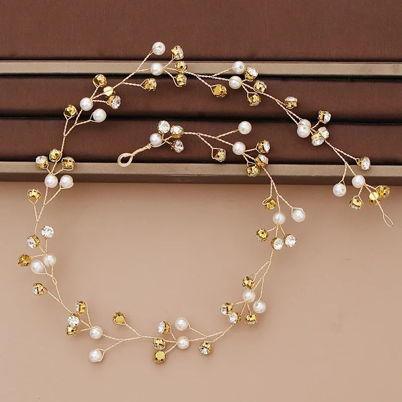 Bridal Pearl Headband Wedding Hair Accessories