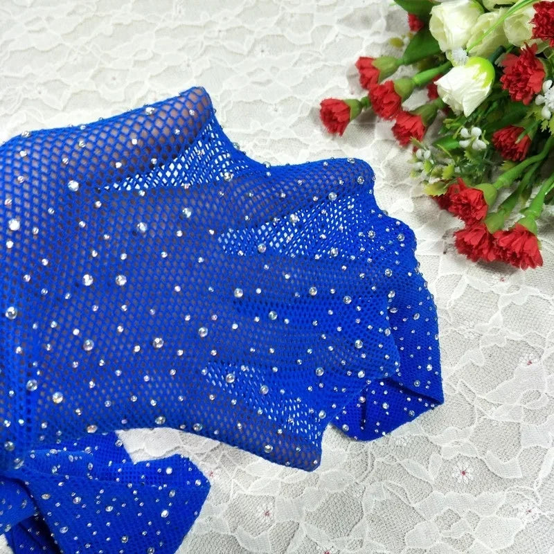 Fishnet Diamond Pantyhose Women Fashion Shiny Net Tights