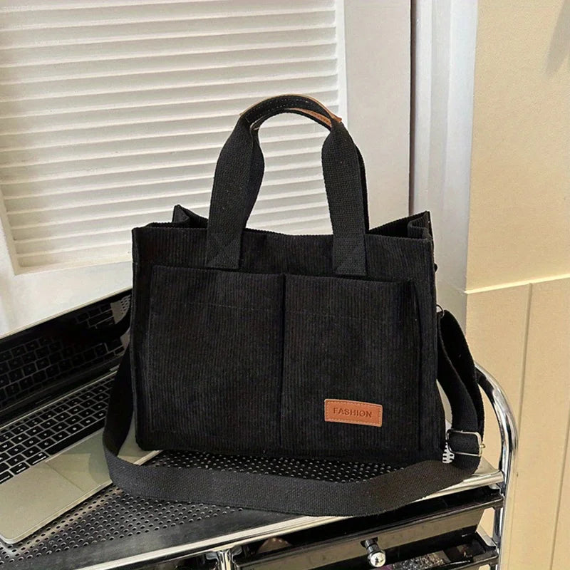 Women's Corduroy Tote Bag