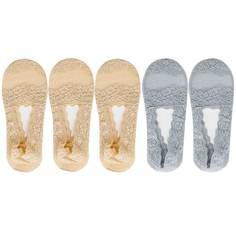Cotton Transparent White Low Cut Boat Sock