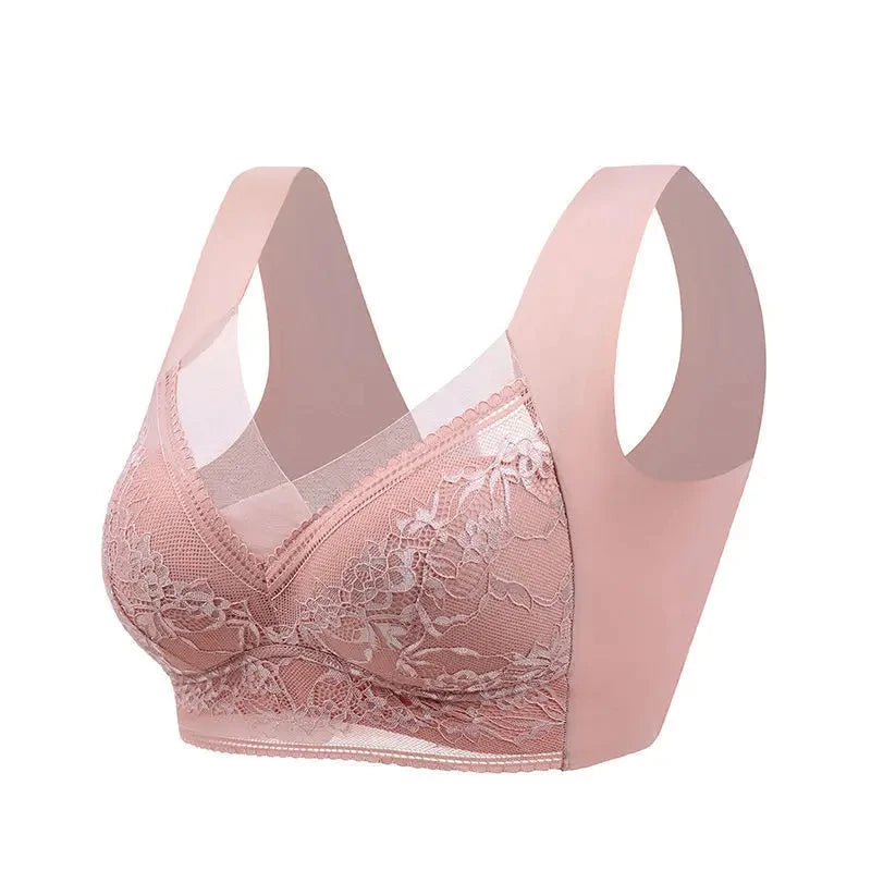 Women Large Bra Push Up Ice Silk Seamless