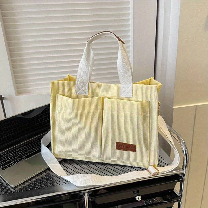 Women's Corduroy Tote Bag