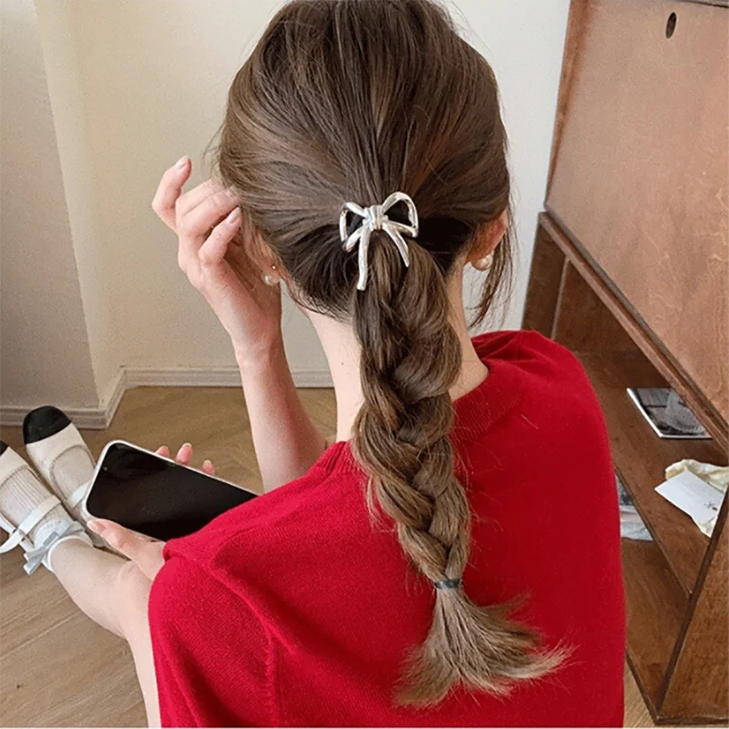 Sweet Hair Tie Alloy Bow