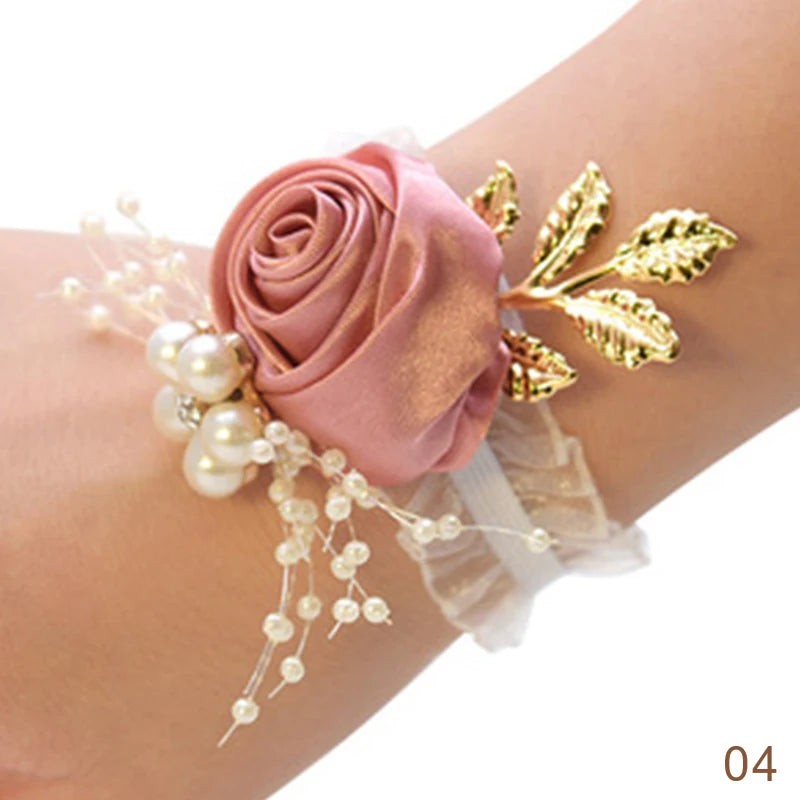 Bridesmaid Faux Rose Bracelet
