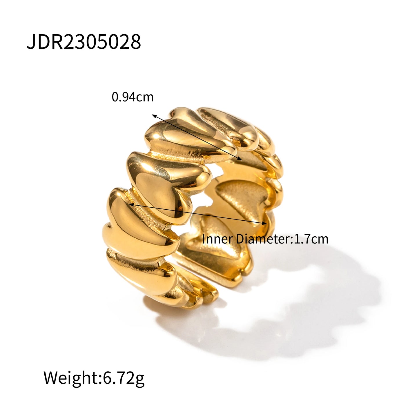 Imitation Pearl Stainless Steel Ring