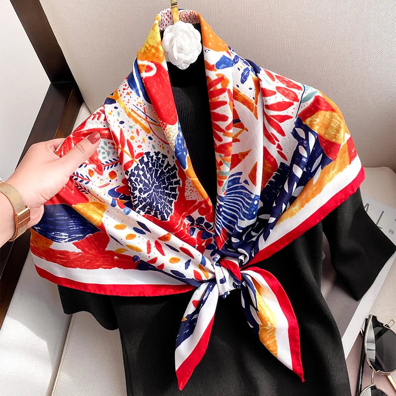 90*90cm Women Scarf Silk