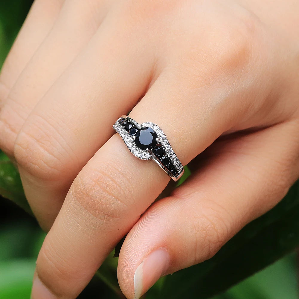 Black Stone Wedding Ring