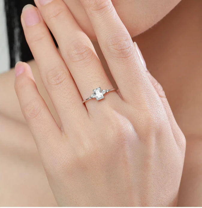 Rectangle Dazzling Ring