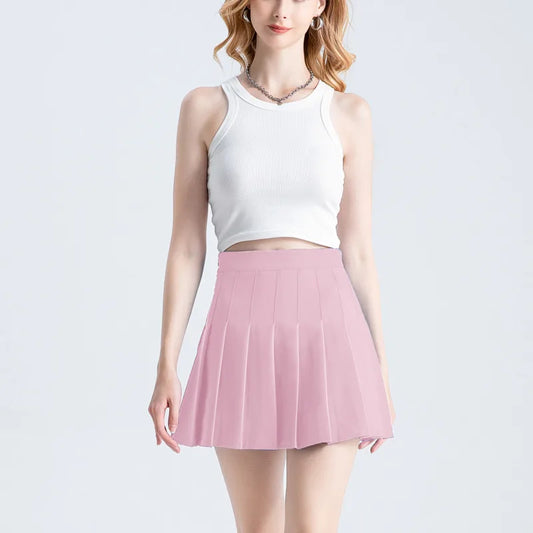 High Waist A-Line Short Skirt