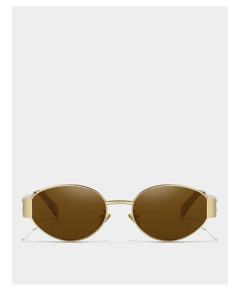 UV400 Sun Glasses Alloy Oval Eyewear