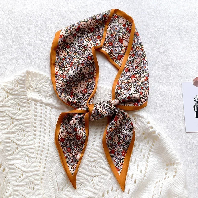 Fashion Print Hair Ribbon Scarf