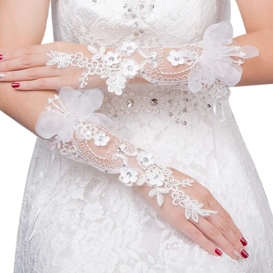 Bridal Gloves Fingerless for Wedding
